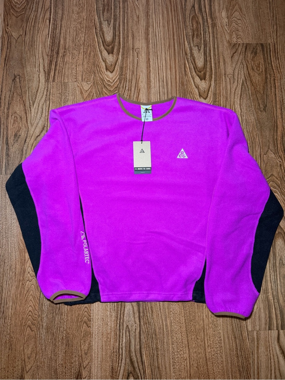 Nike ACG Wolf Tree Polartec Fleece Sweatshirt HV1117-551 Purple Men’s Medium NWT